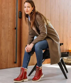 Remonte Gorgeous Red Water Resistant Ankle Boots