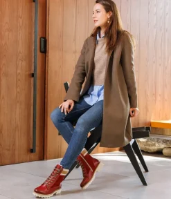 Remonte Gorgeous Red Water Resistant Ankle Boots