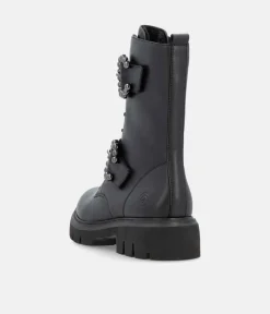 Remonte Gorgeous Tall Black Leather Ankle Boots