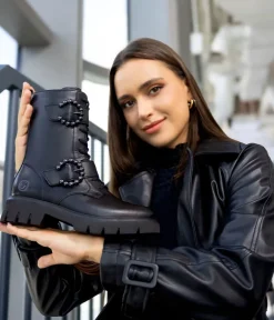 Remonte Gorgeous Tall Black Leather Ankle Boots