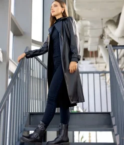 Remonte Gorgeous Tall Black Leather Ankle Boots