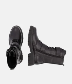 Remonte Gorgeous Tall Black Leather Ankle Boots