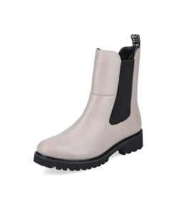 Remonte Midi Beige Chelsea Style Ankle Boots