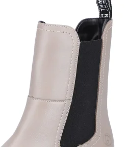 Remonte Midi Beige Chelsea Style Ankle Boots