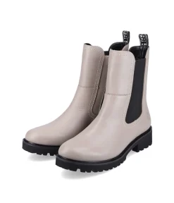 Remonte Midi Beige Chelsea Style Ankle Boots