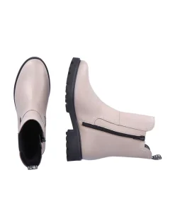 Remonte Midi Beige Chelsea Style Ankle Boots