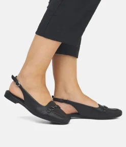 Remonte Pretty Black Slingback Flats