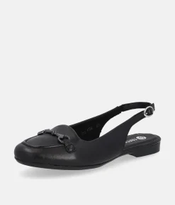 Remonte Pretty Black Slingback Flats