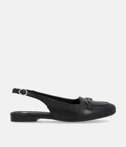 Remonte Pretty Black Slingback Flats