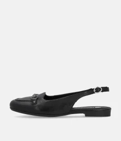 Remonte Pretty Black Slingback Flats