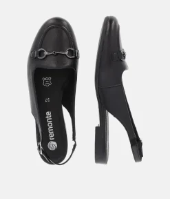Remonte Pretty Black Slingback Flats