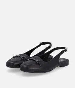 Remonte Pretty Black Slingback Flats