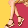 Remonte Pretty Brown Wedge Sandals