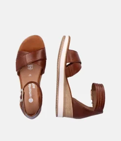 Remonte Pretty Brown Wedge Sandals