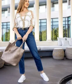 Remonte Pretty White and Metallic Trainers