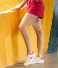 Remonte Pretty White and Floral Trainers