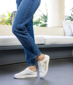 Remonte Pretty White and Metallic Trainers