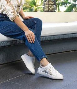 Remonte Pretty White and Metallic Trainers