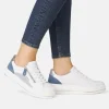 Remonte Pretty White/Blue Wedge Sneaker
