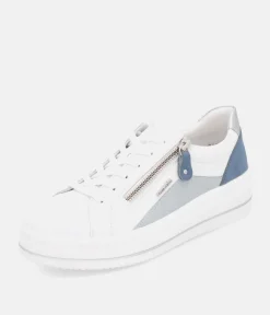 Remonte Pretty White/Blue Wedge Sneaker