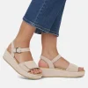 Remonte Simple Beige Suede Platform Sandals