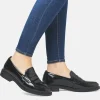 Remonte Sleek Black Patent Leather Loafers