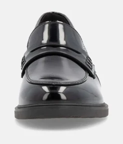 Remonte Sleek Black Patent Leather Loafers
