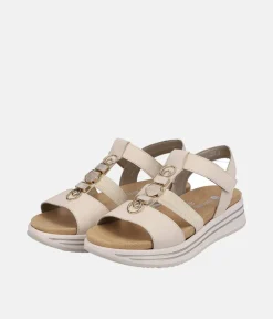 Remonte Sporty Beige & Gold Sandals