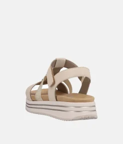 Remonte Sporty Beige & Gold Sandals