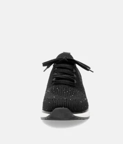 Remonte Sporty Black Diamante Fashion Trainers