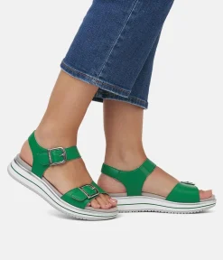 Remonte Sporty Green Wedge Sandals