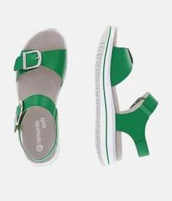 Remonte Sporty Green Wedge Sandals