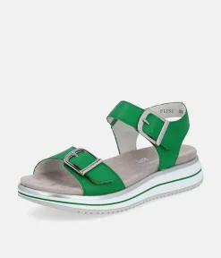 Remonte Sporty Green Wedge Sandals