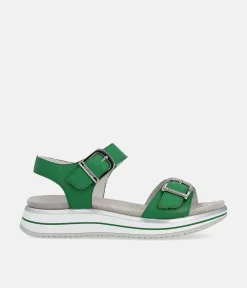 Remonte Sporty Green Wedge Sandals