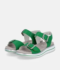 Remonte Sporty Green Wedge Sandals