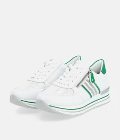 Remonte Sporty Luxe Green/White Sneakers
