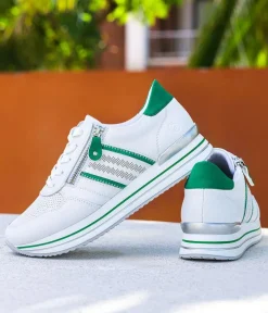 Remonte Sporty Luxe Green/White Sneakers