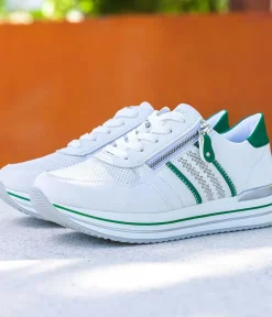 Remonte Sporty Luxe Green/White Sneakers