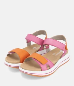 Remonte Sporty Orange/Pink Sandals
