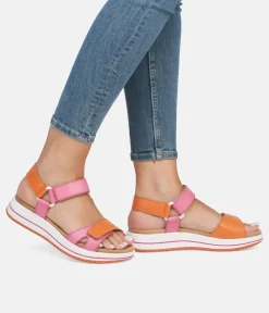 Remonte Sporty Orange/Pink Sandals