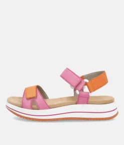 Remonte Sporty Orange/Pink Sandals