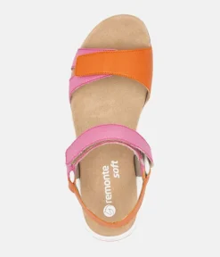 Remonte Sporty Orange/Pink Sandals