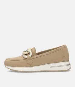 Remonte Sporty Stylish Beige Suede Loafers