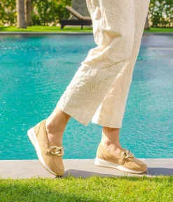 Remonte Sporty Stylish Beige Suede Loafers