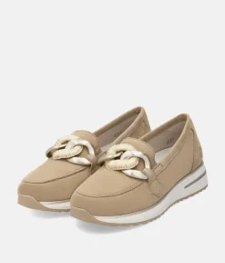 Remonte Sporty Stylish Beige Suede Loafers
