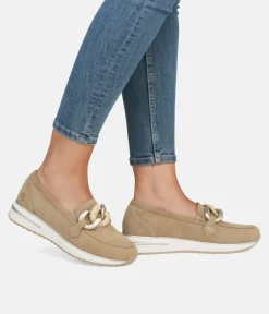 Remonte Sporty Stylish Beige Suede Loafers