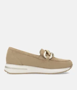 Remonte Sporty Stylish Beige Suede Loafers