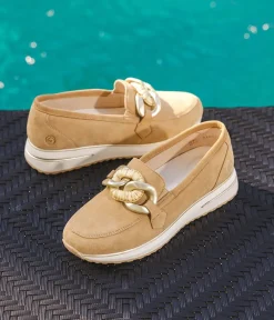 Remonte Sporty Stylish Beige Suede Loafers