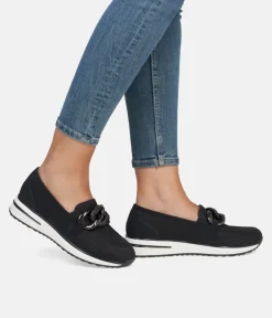 Remonte Sporty Stylish Black Suede Loafers