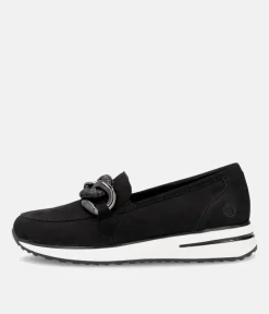 Remonte Sporty Stylish Black Suede Loafers